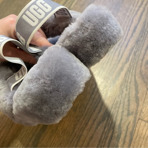 UGG Fluff Oh Yeah Slingback Shearling Sandal Size 7 Women - Picture 11 of 13